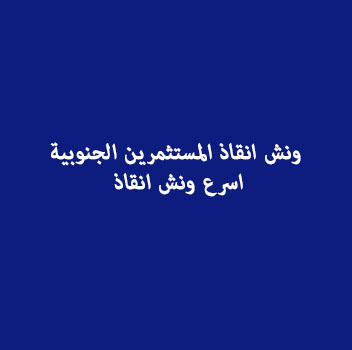 ونش انقاذ في المستثمرين الجنوبية